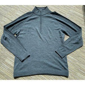 Smartwool Sweater 1/4 Zip Merino Wool Pullover Long Sleeve Men’s Gray L Large